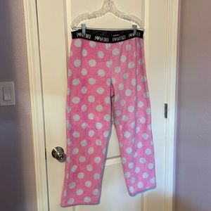 Polka dot fluffy pajama pants